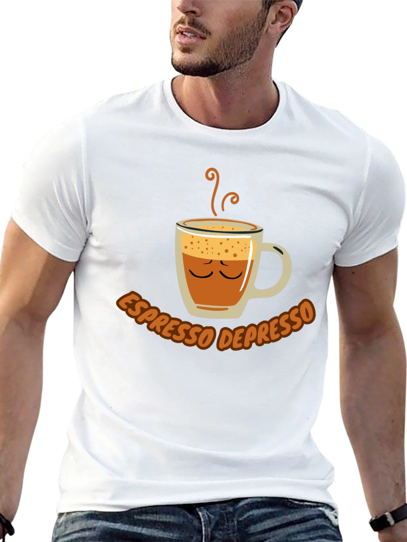 Black Espresso Depresso Funny Coffee T-Shirt view 13