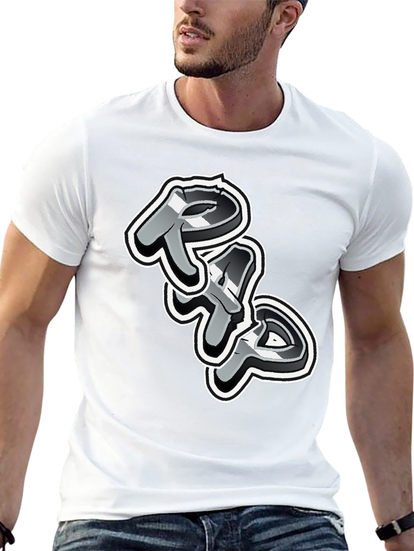 Black Cool Graphic Print Black T-Shirt view 13