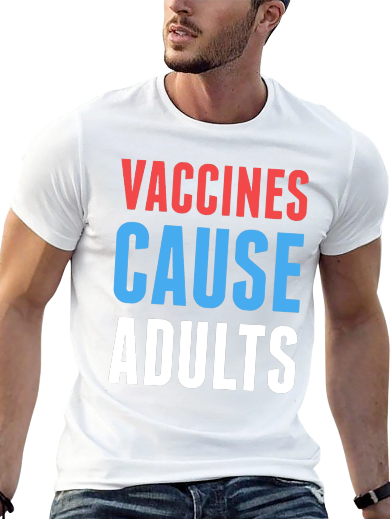 Black Vaccines Cause Adults T-Shirt Funny Sarcastic Tee view 13