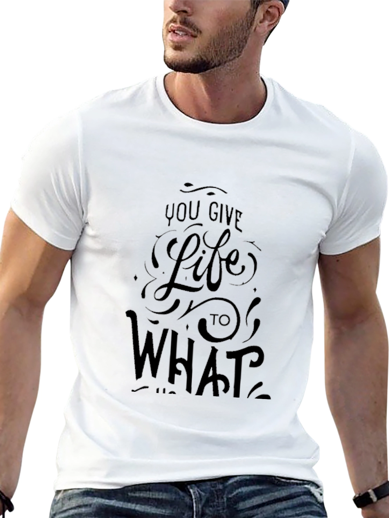 Black Black Graphic Tee - You Give Life To What... view 13