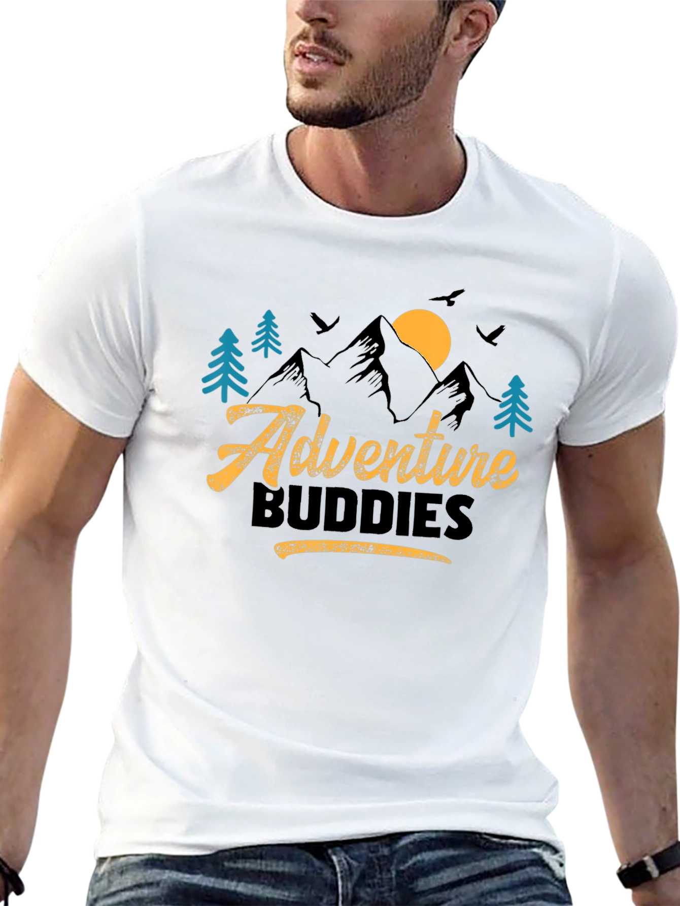 Black Adventure Buddies Graphic T-Shirt view 13