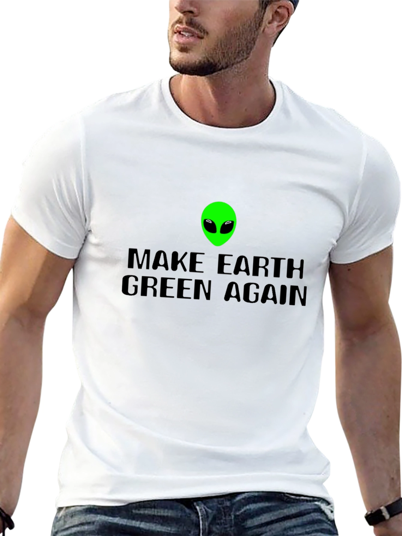 Black Make Earth Green Again T-Shirt view 13