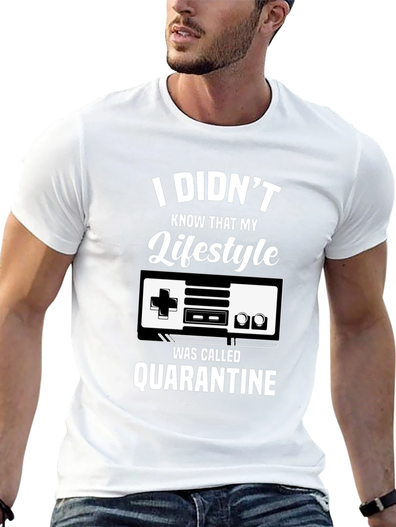 Black I Didn't Know Quarantine Lifestyle T-Shirt view 13