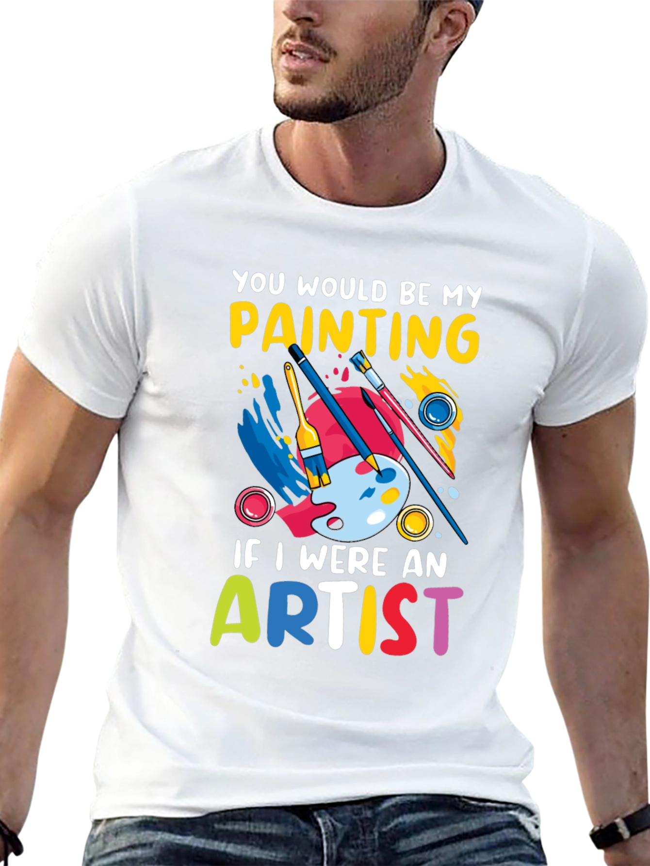 Black Artist Painting Graphic T-Shirt view 13