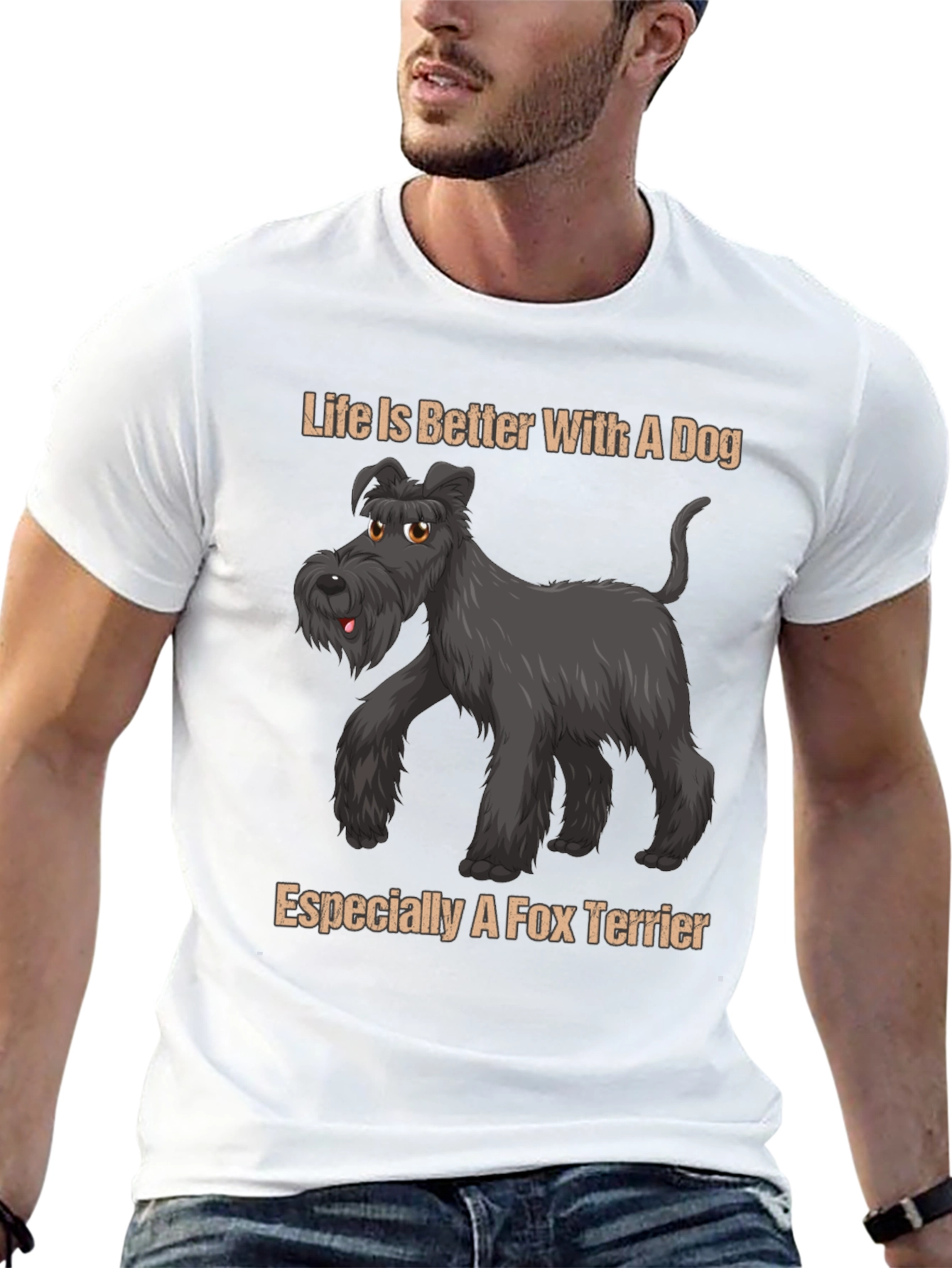 Black Dog Lover T-Shirt - Life is Better With A Dog view 13