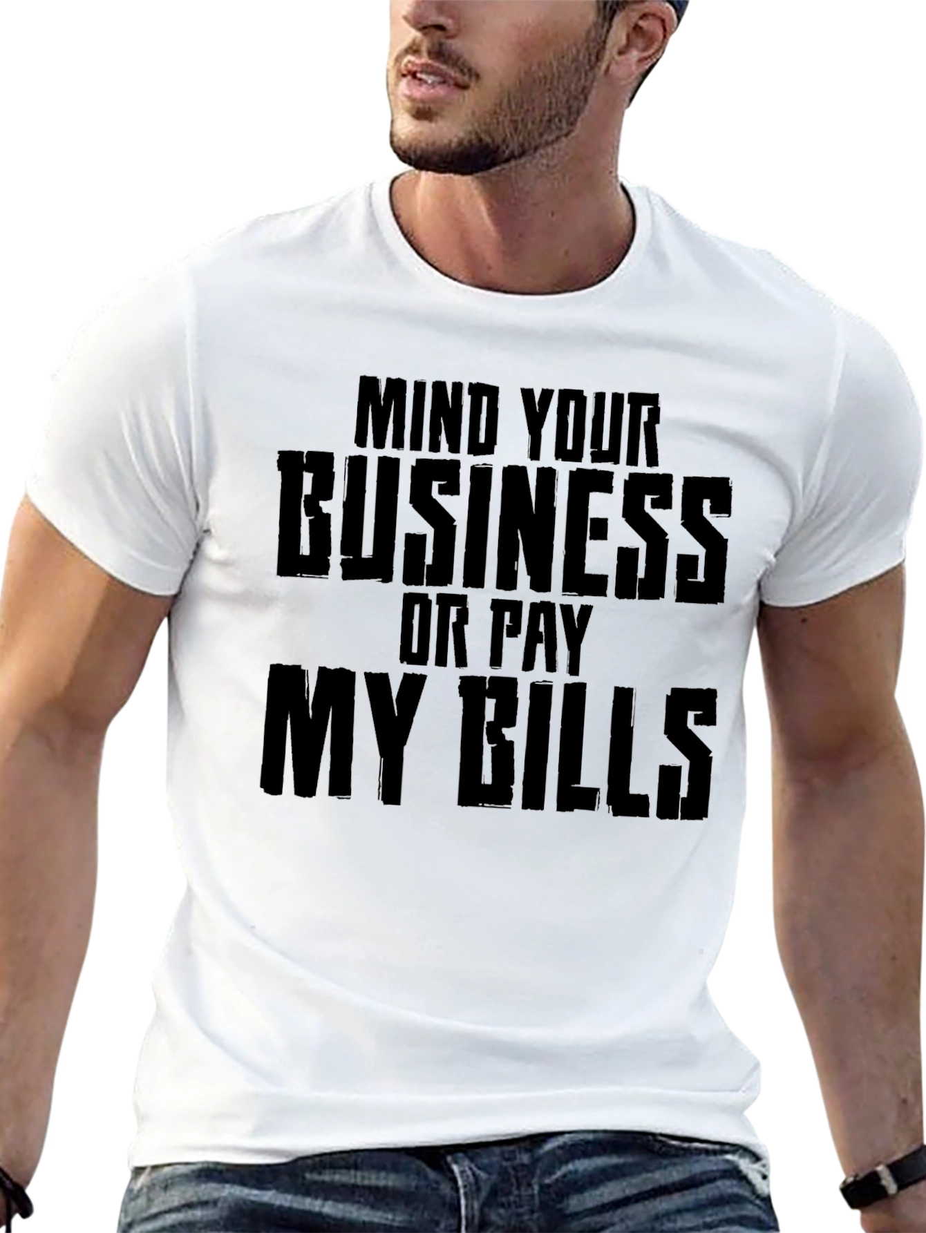 Black Mind Your Business Graphic Tee view 13