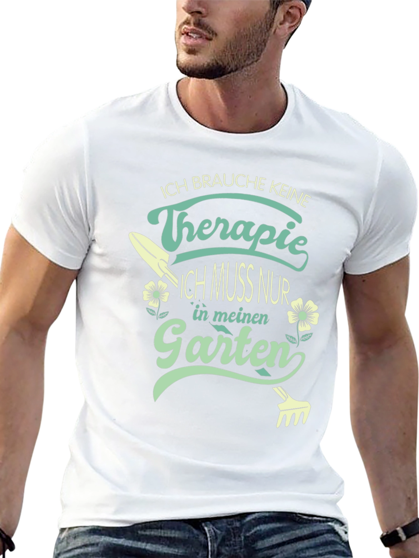 Black Therapie Garten T-Shirt: Gardening is My Therapy view 13