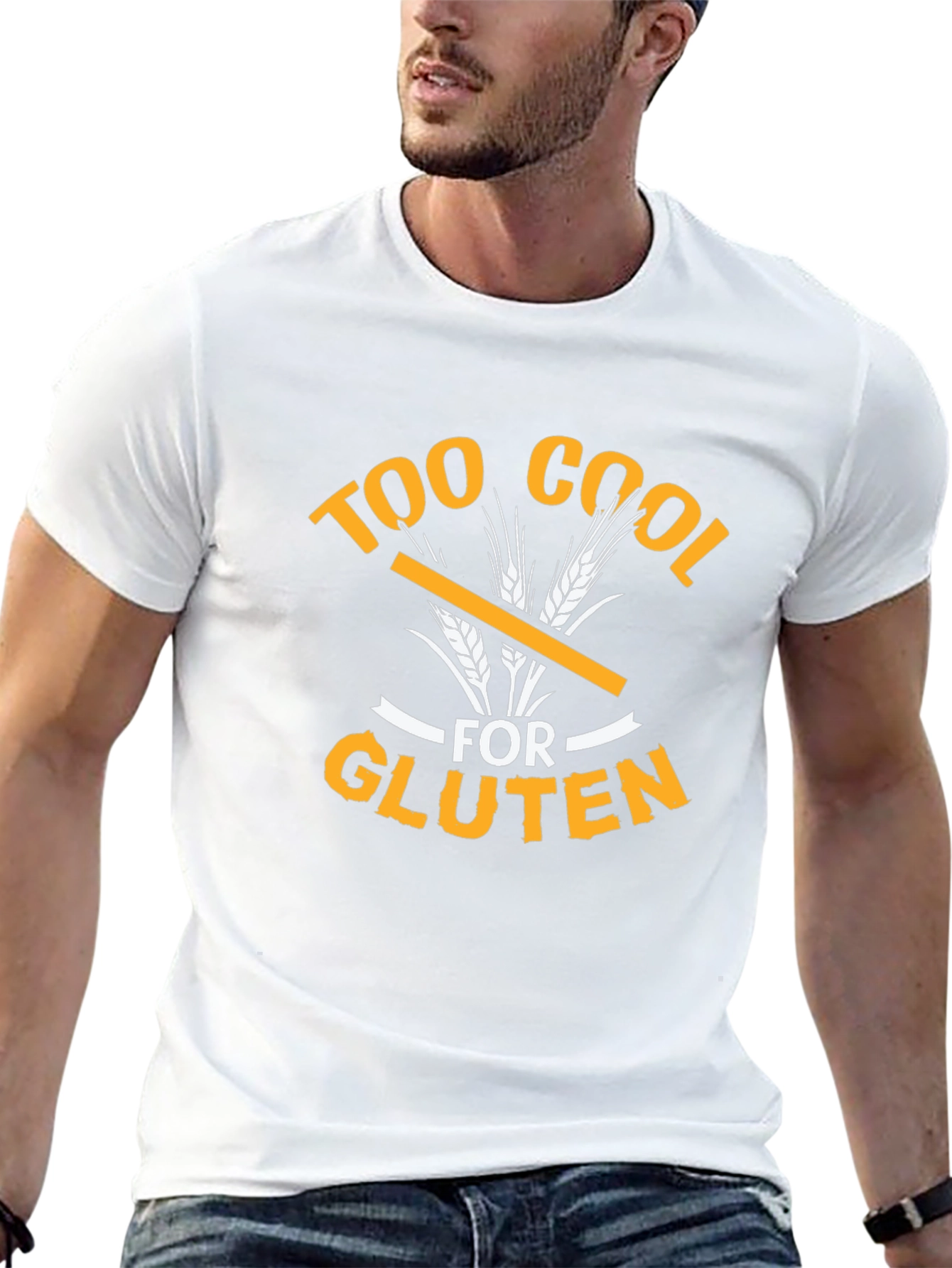Black Too Cool For Gluten Graphic Tee - Black view 13