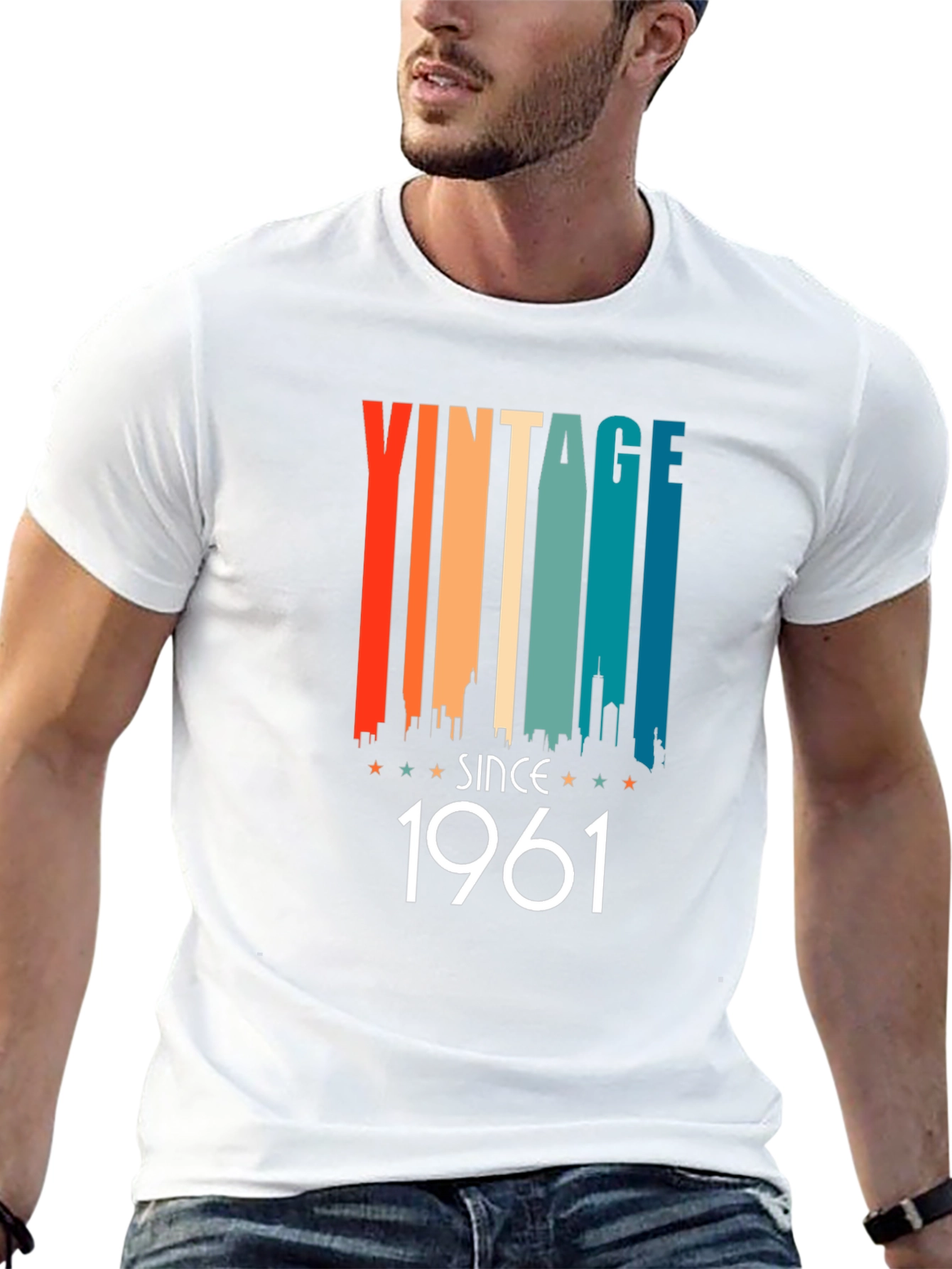 Black Vintage Since 1961 Retro T-Shirt view 13
