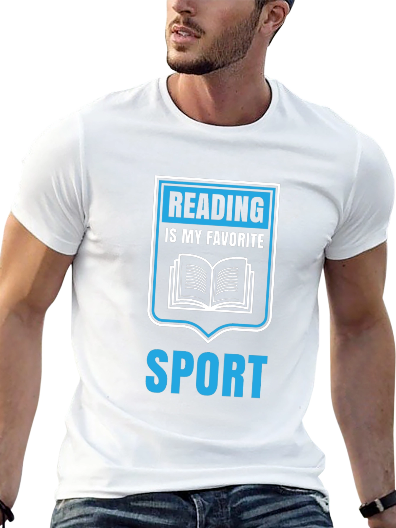 Black Reading is My Favorite Sport Black T-Shirt view 13