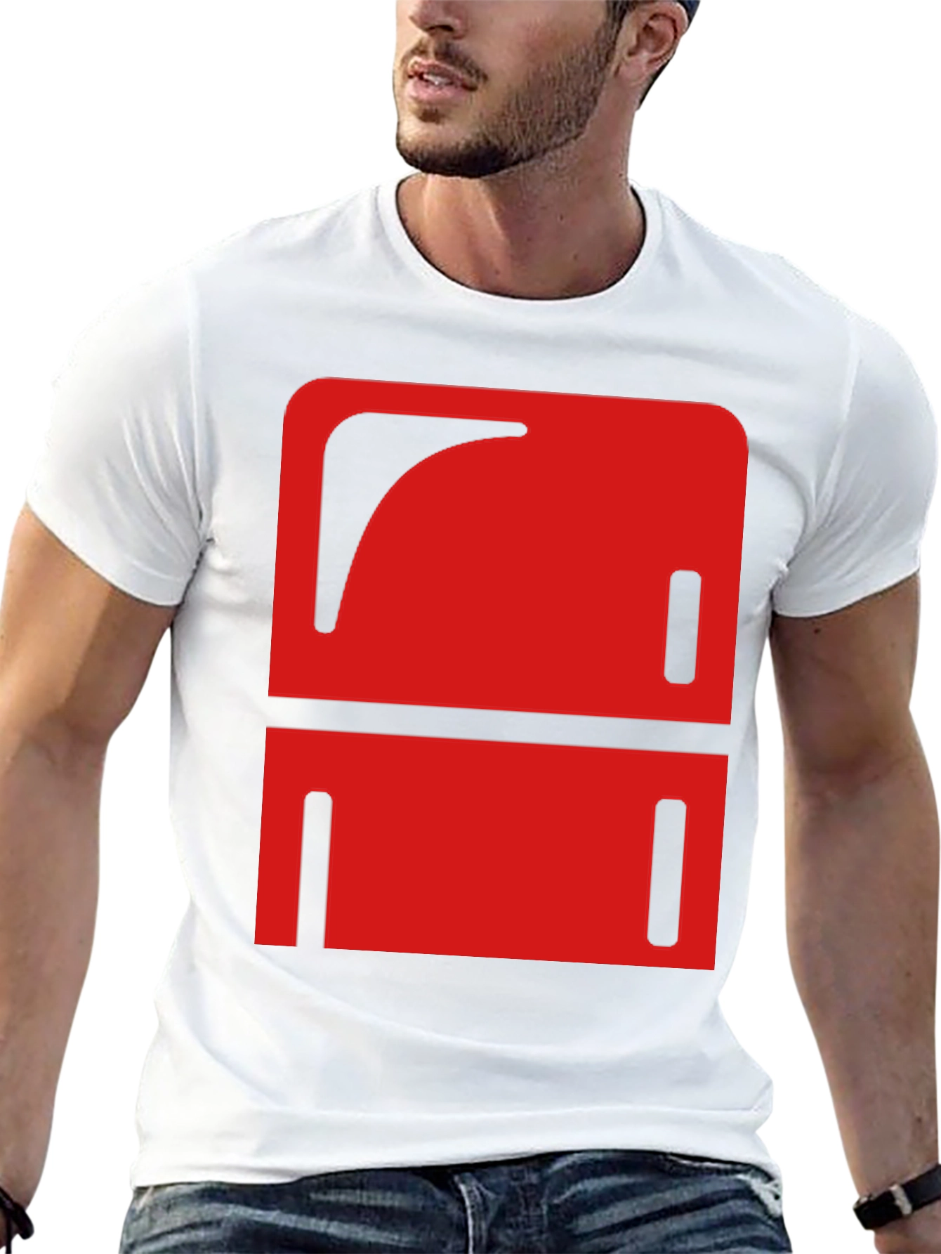 Black Abstract Red Graphic Print Black T-Shirt view 13