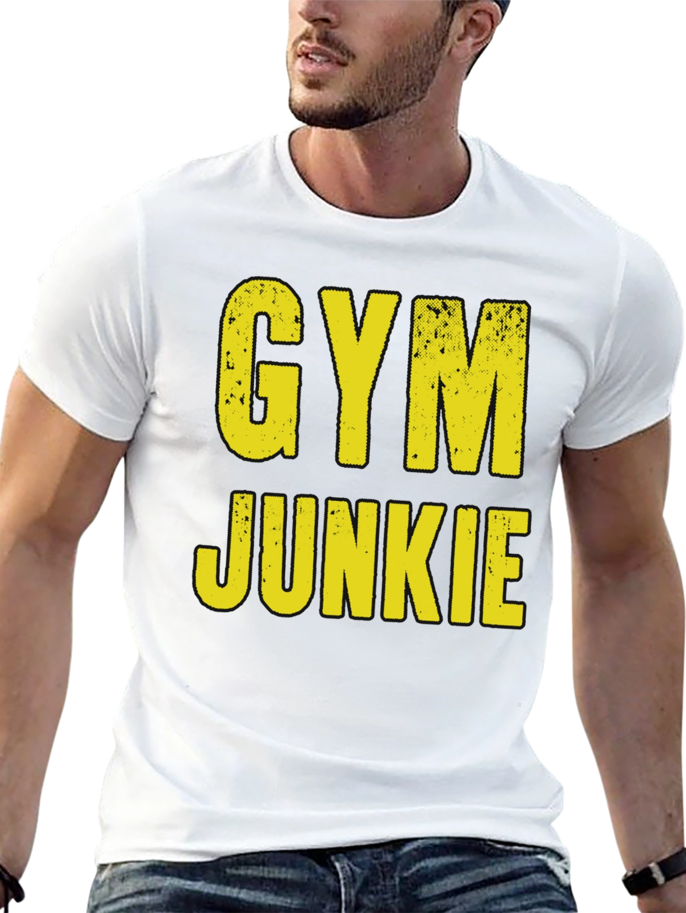 Black Gym Junkie Graphic T-Shirt - Fitness Apparel view 13