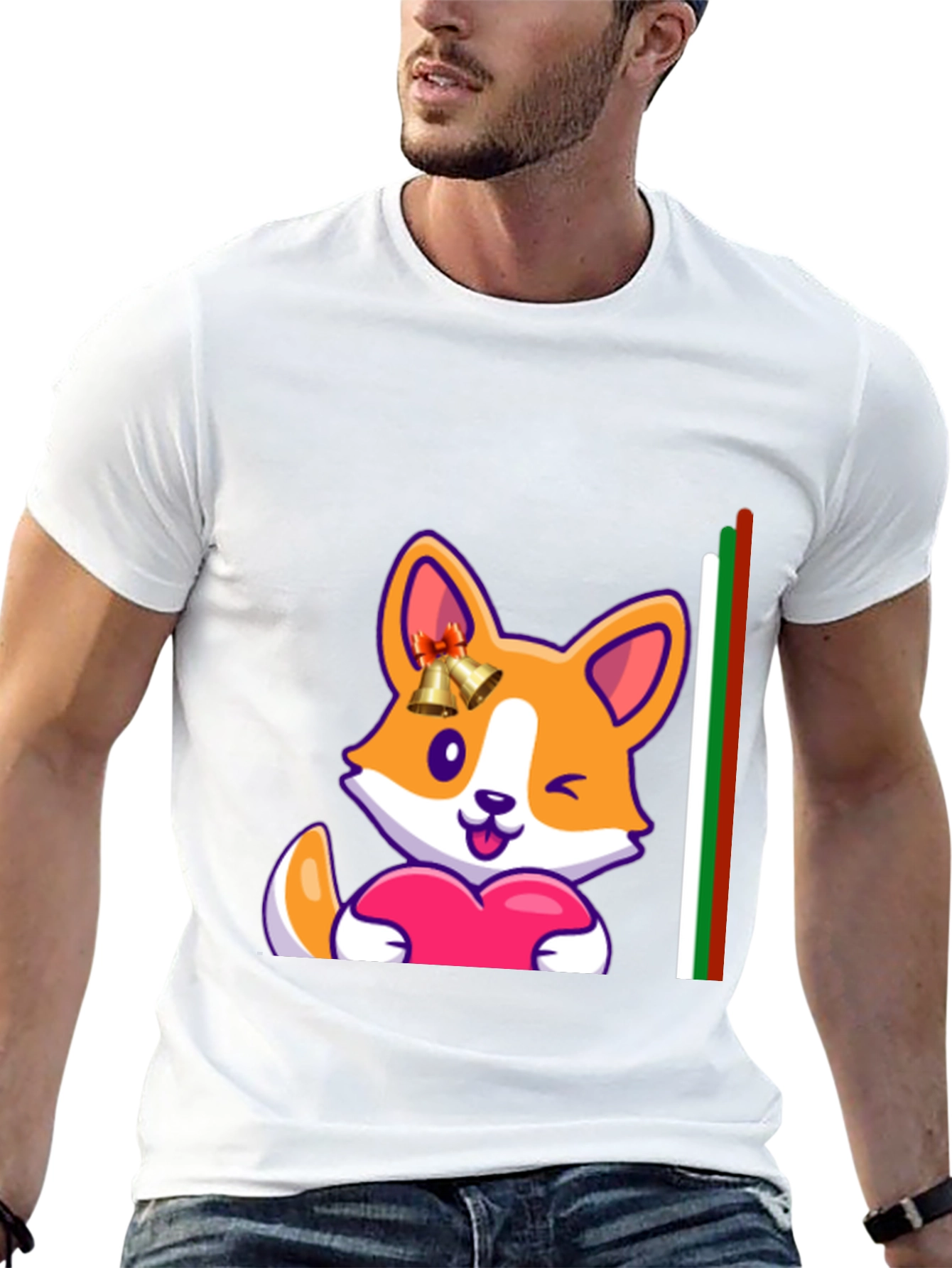 Black Corgi Love Heart Tee - Cute Graphic Print view 13