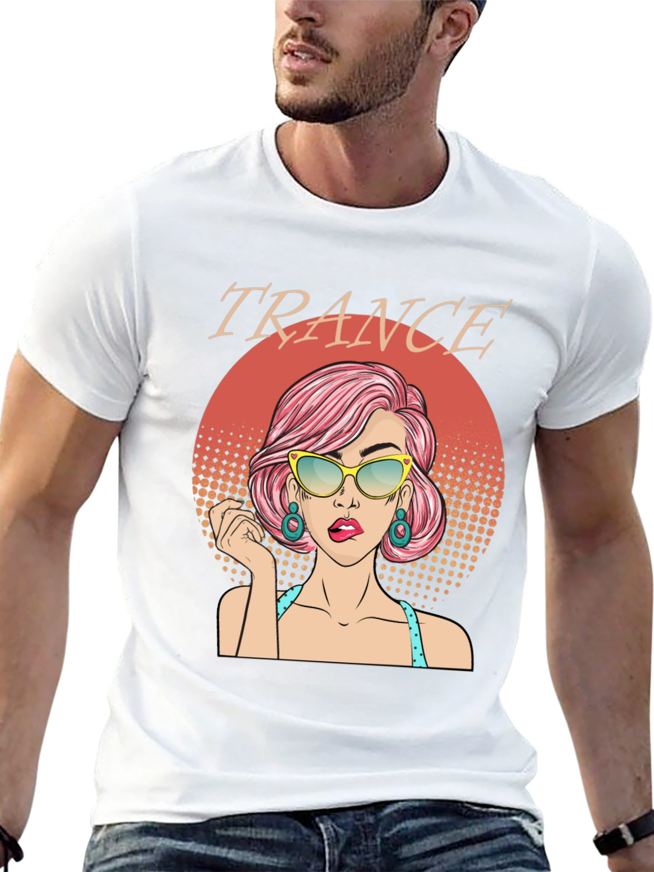 Trance Music T-Shirt - Retro Pop Art Graphic Tee - 13