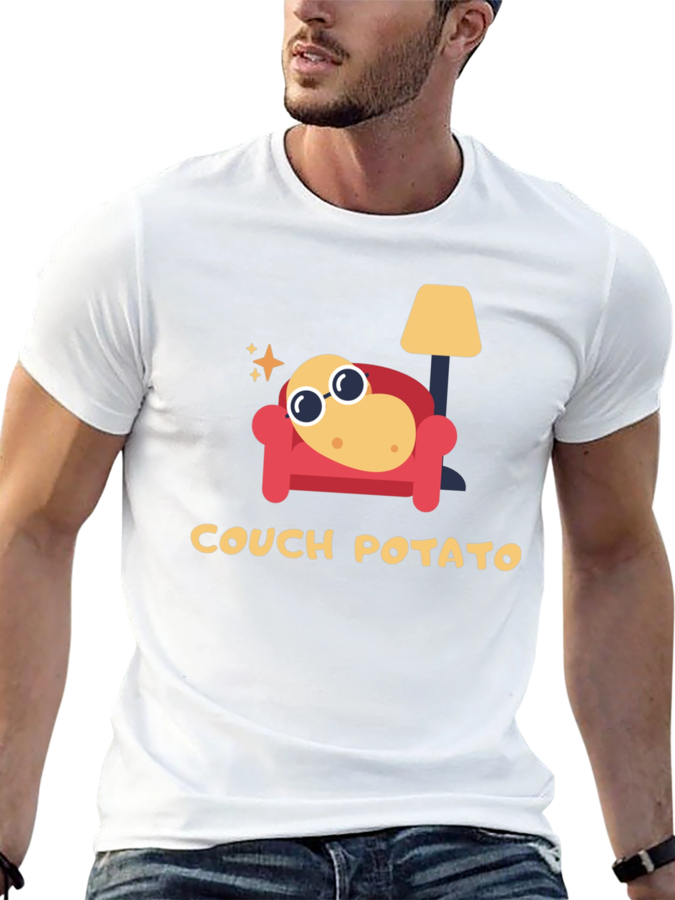 Black Couch Potato Graphic Tee - Lazy Day Comfort view 13