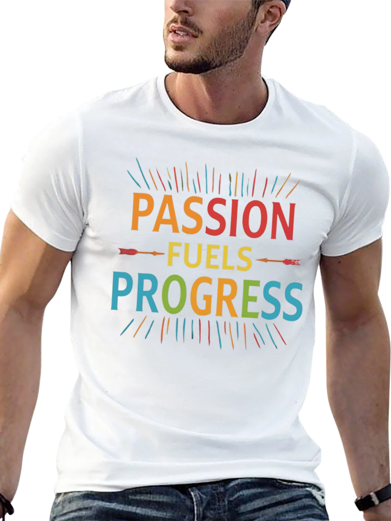 Black Passion Fuels Progress Graphic Tee view 13
