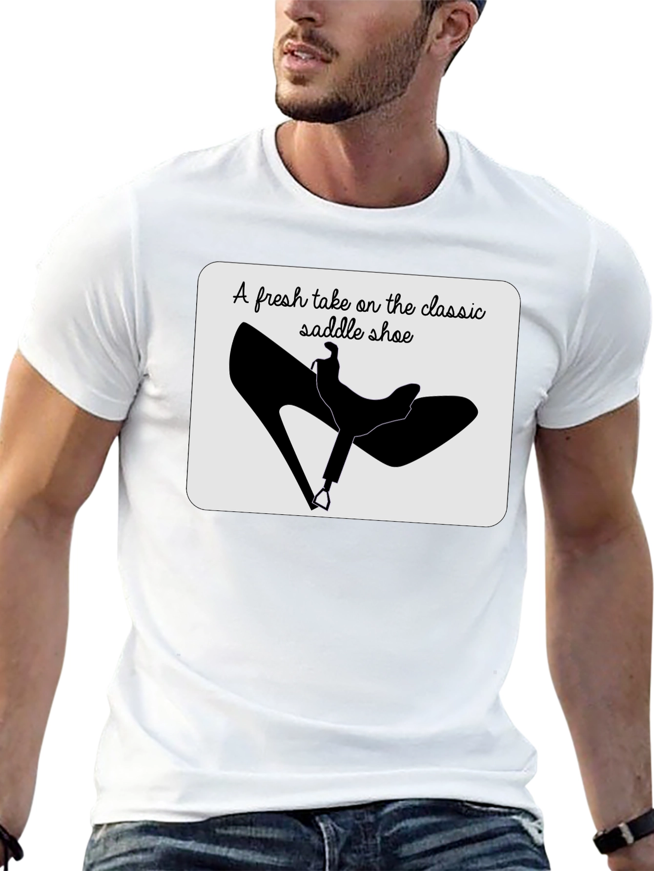 Black Saddle Shoe Tee: Classic Style Reimagined view 13