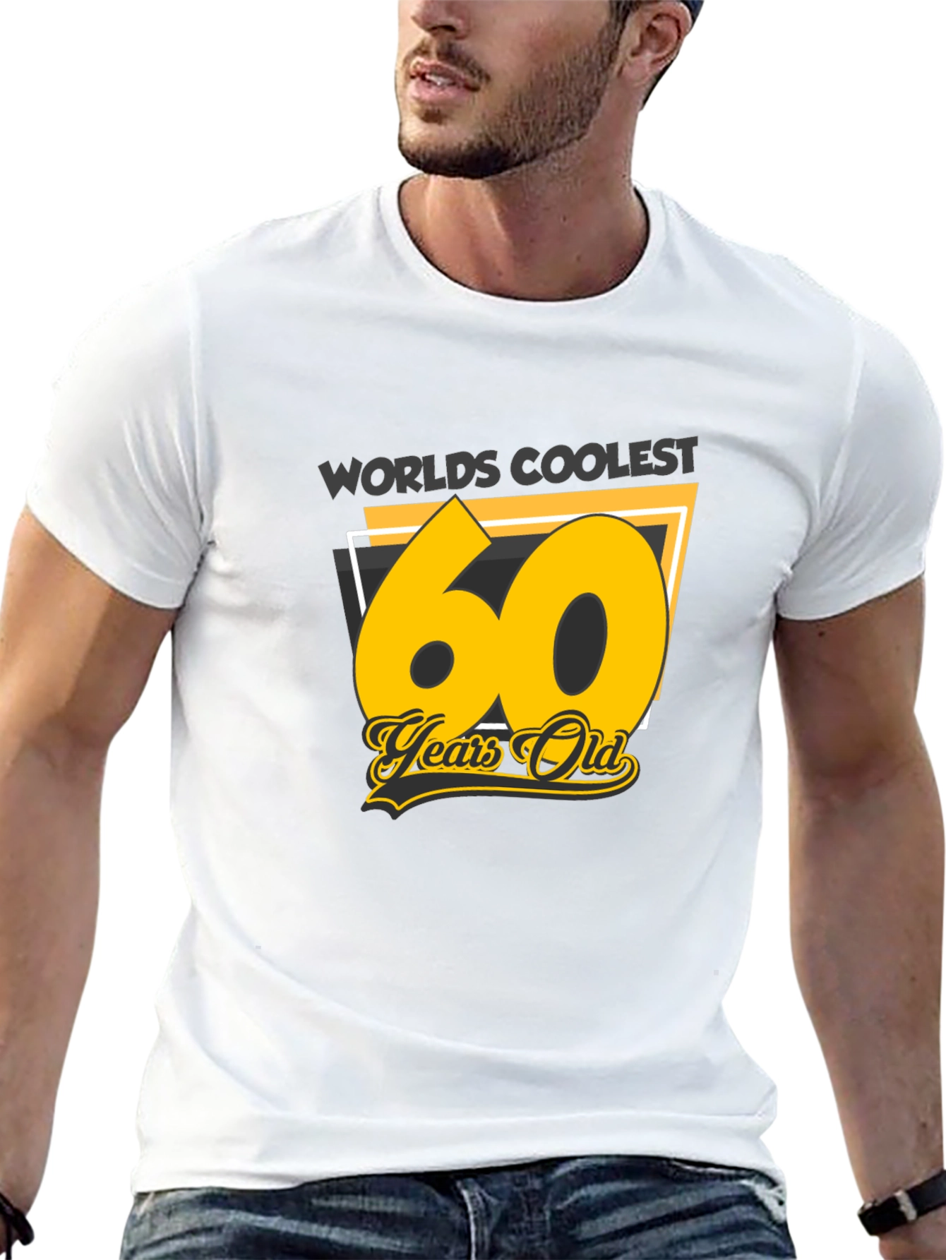 Black Worlds Coolest 60 Years Old Black T-Shirt view 13