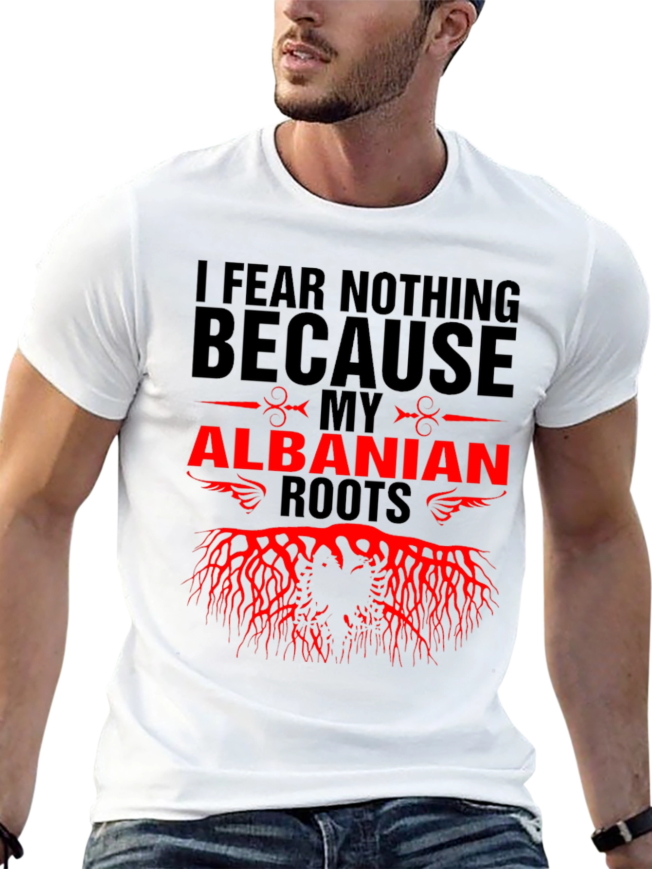 Black Albanian Roots Graphic Tee view 13