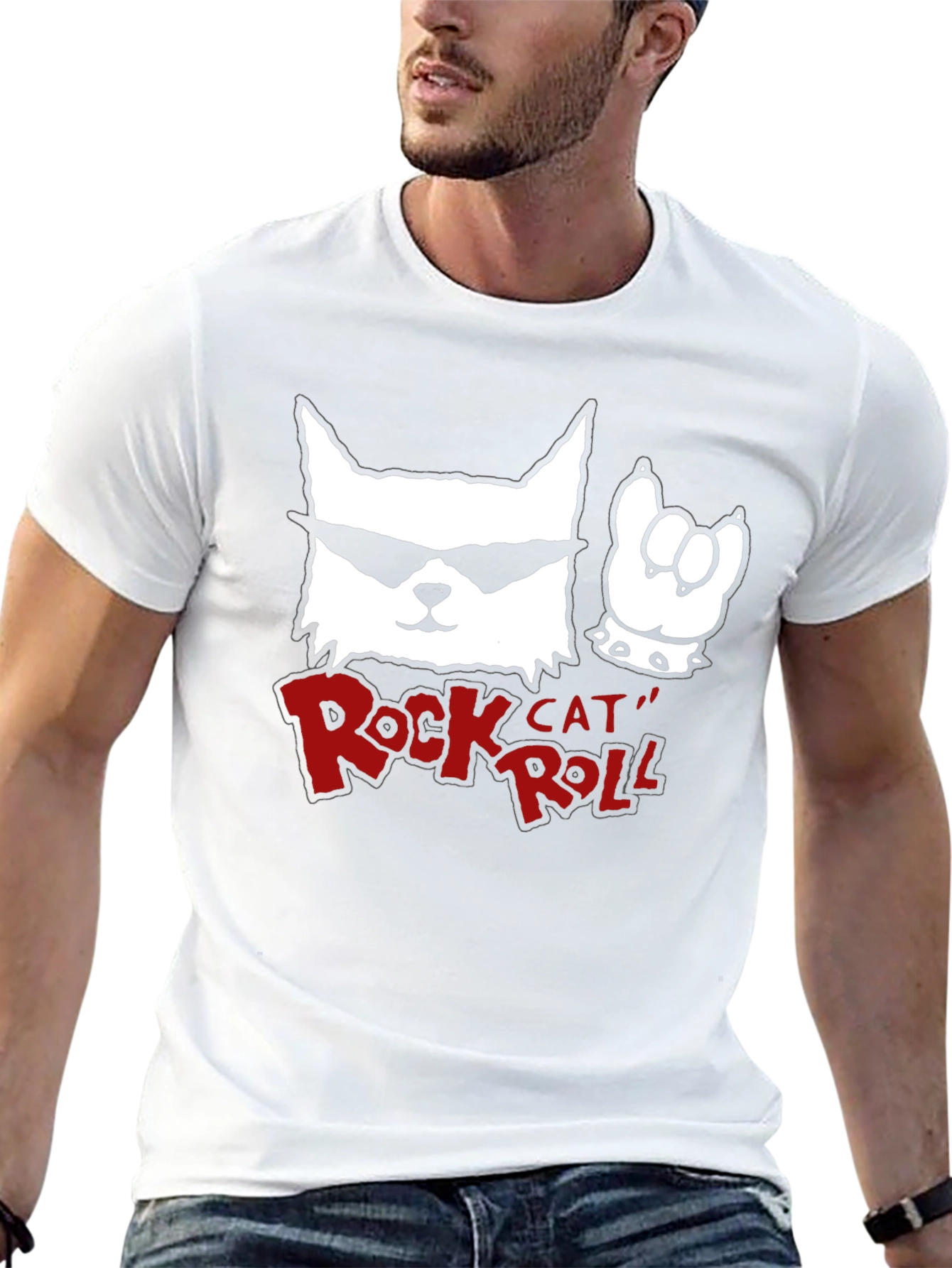 Rock Cat Roll Black T-Shirt - 13