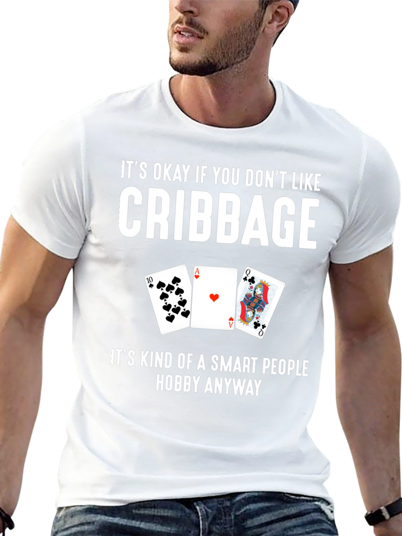 Black Cribbage Smart People Hobby Graphic Tee view 13