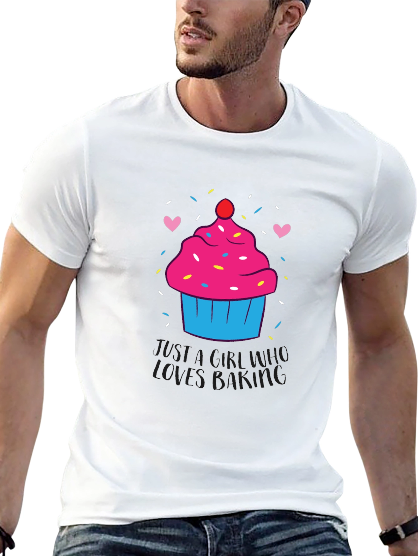 Black Cupcake Baking Lover T-Shirt view 13