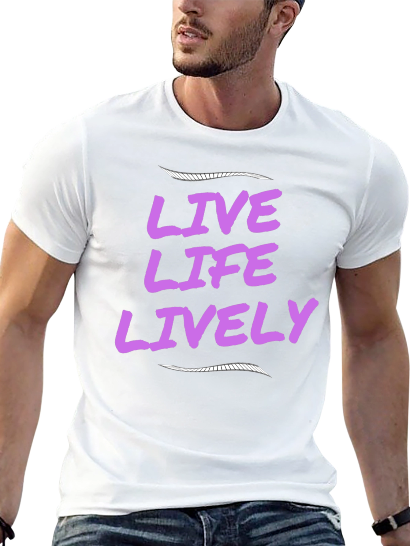 Black Live Life Lively Black T-Shirt view 13
