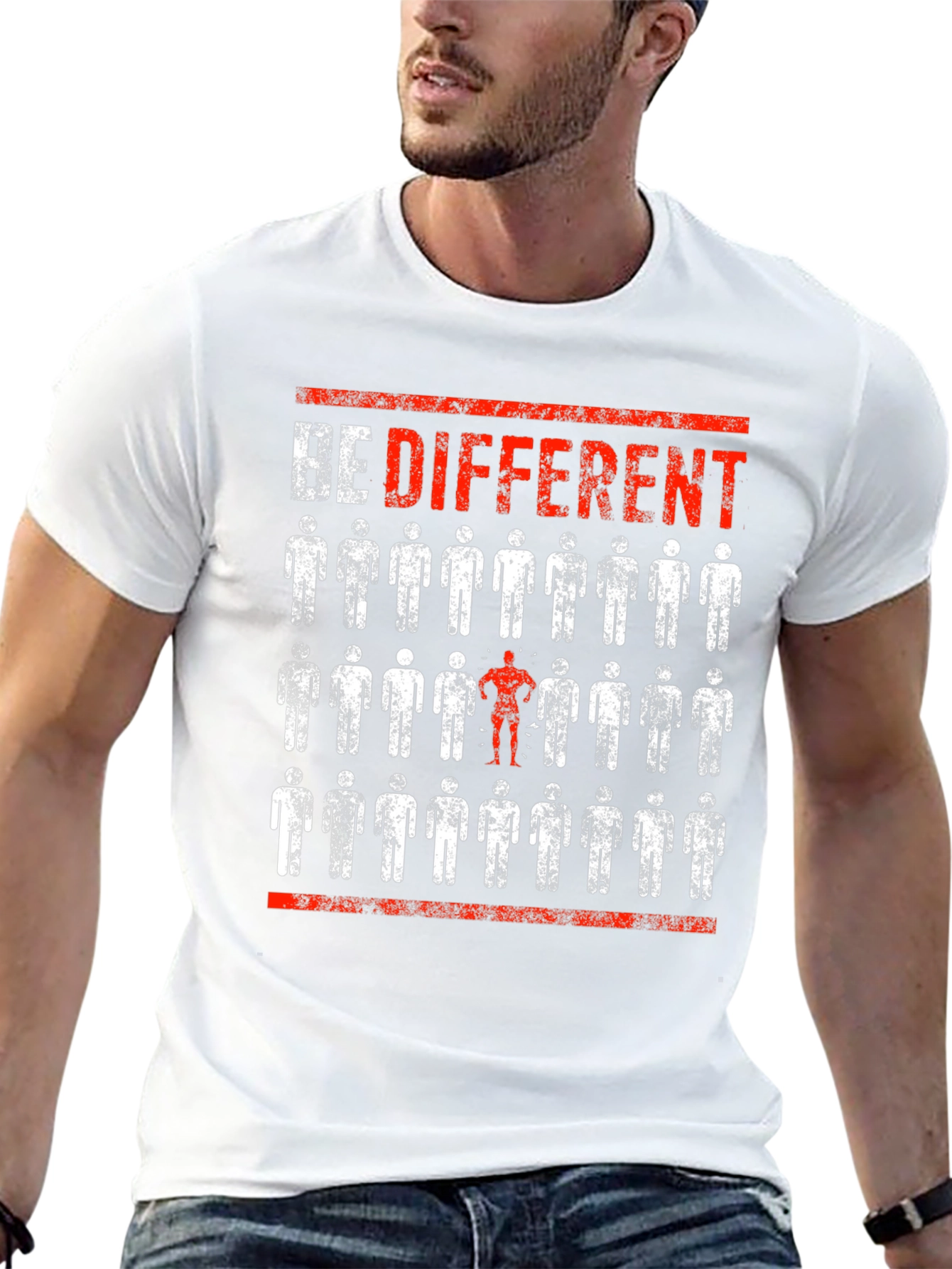 Black Be Different Graphic T-Shirt view 13