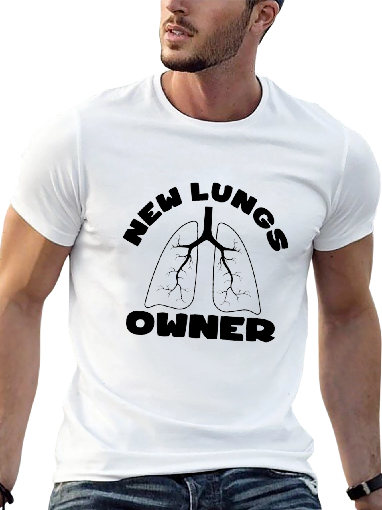 Black New Lungs Owner Graphic T-Shirt - Black view 13