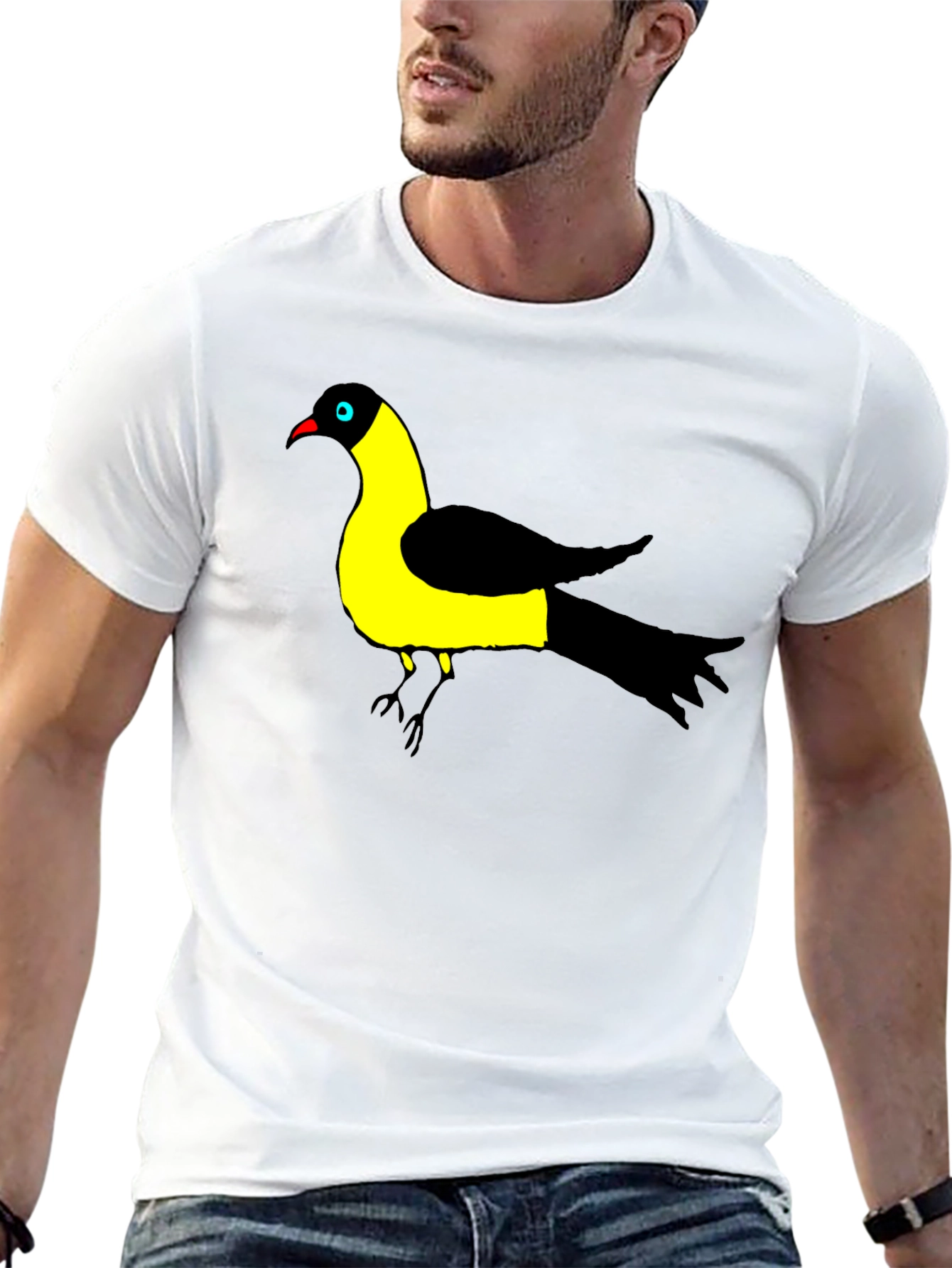 Black Bird of Paradise Graphic Tee - Black Cotton view 13