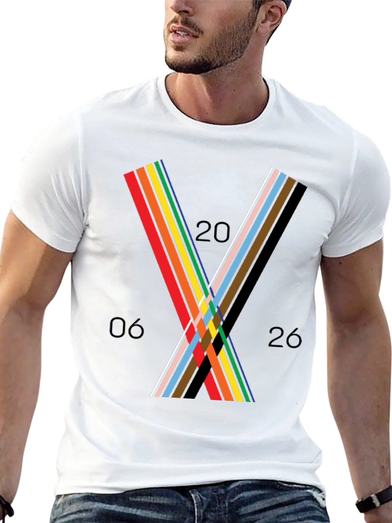 Black Abstract Graphic Tee - Unisex Black T-Shirt view 13