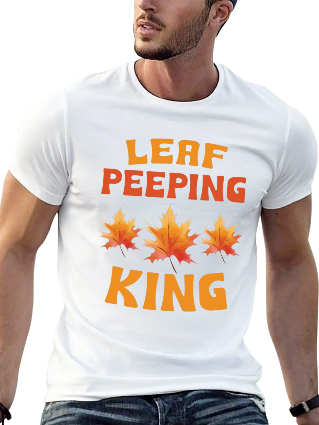 Leaf Peeping King T-Shirt - Autumn Season - 13