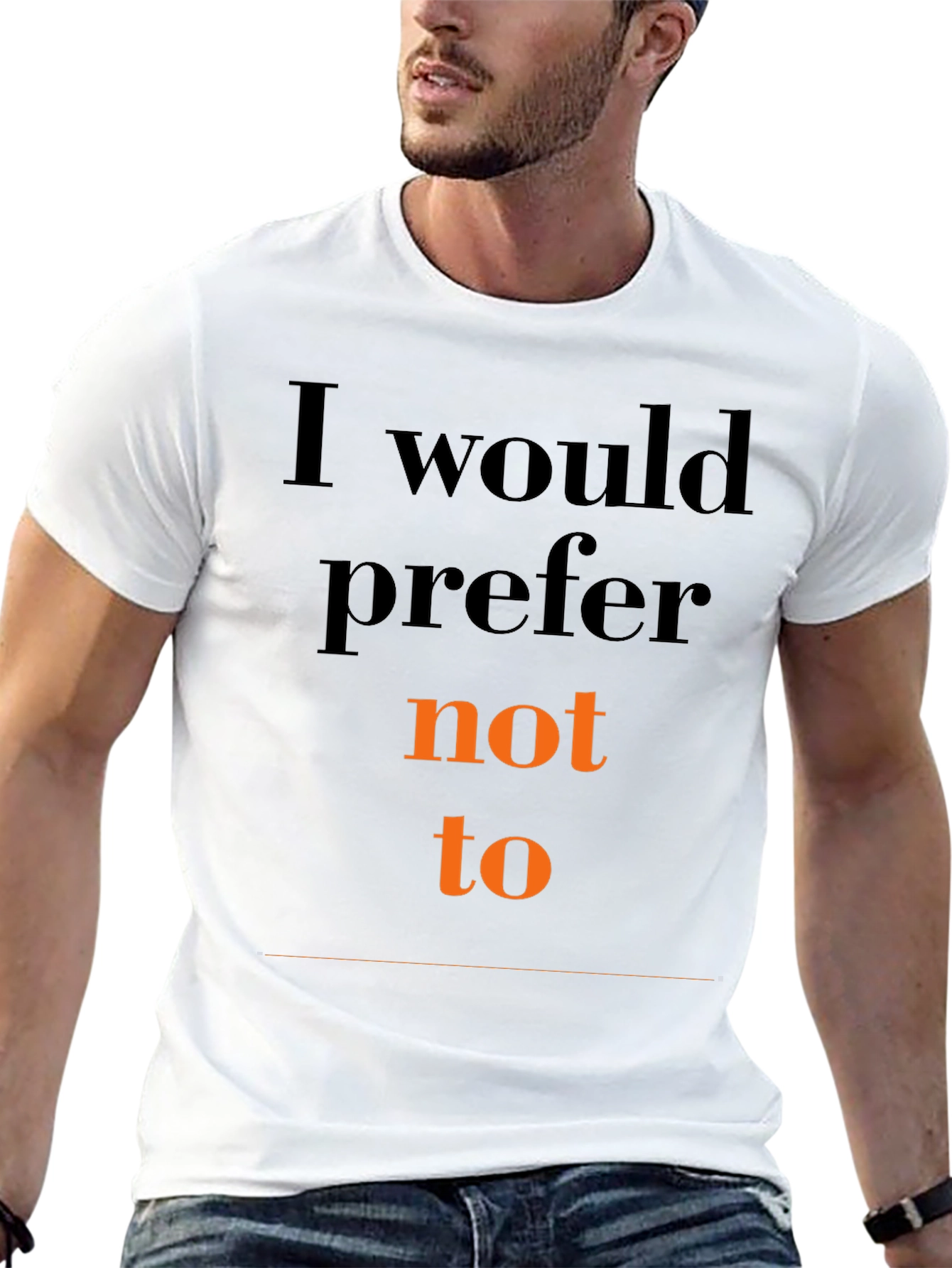 Black I Would Prefer Not To Graphic T-Shirt view 13