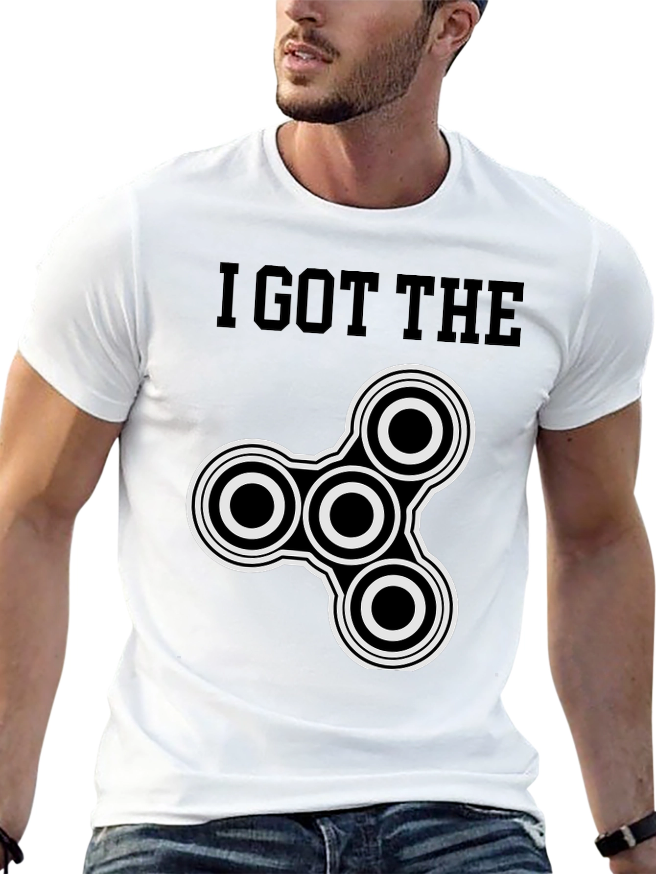 Black I Got The Spinner T-Shirt - Black Cotton Blend Tee view 13