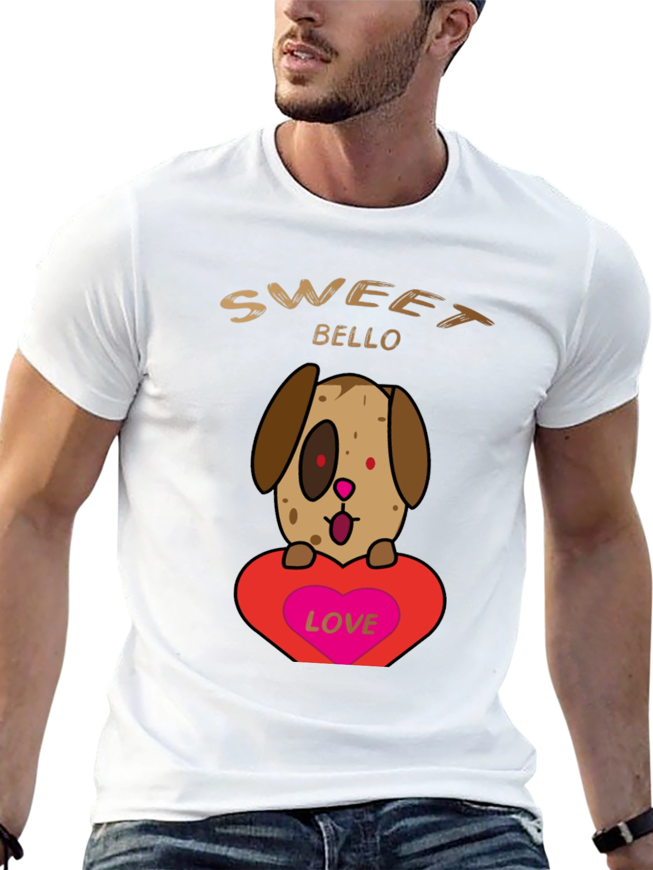 Black Sweet Bello Dog Lover T-Shirt view 13