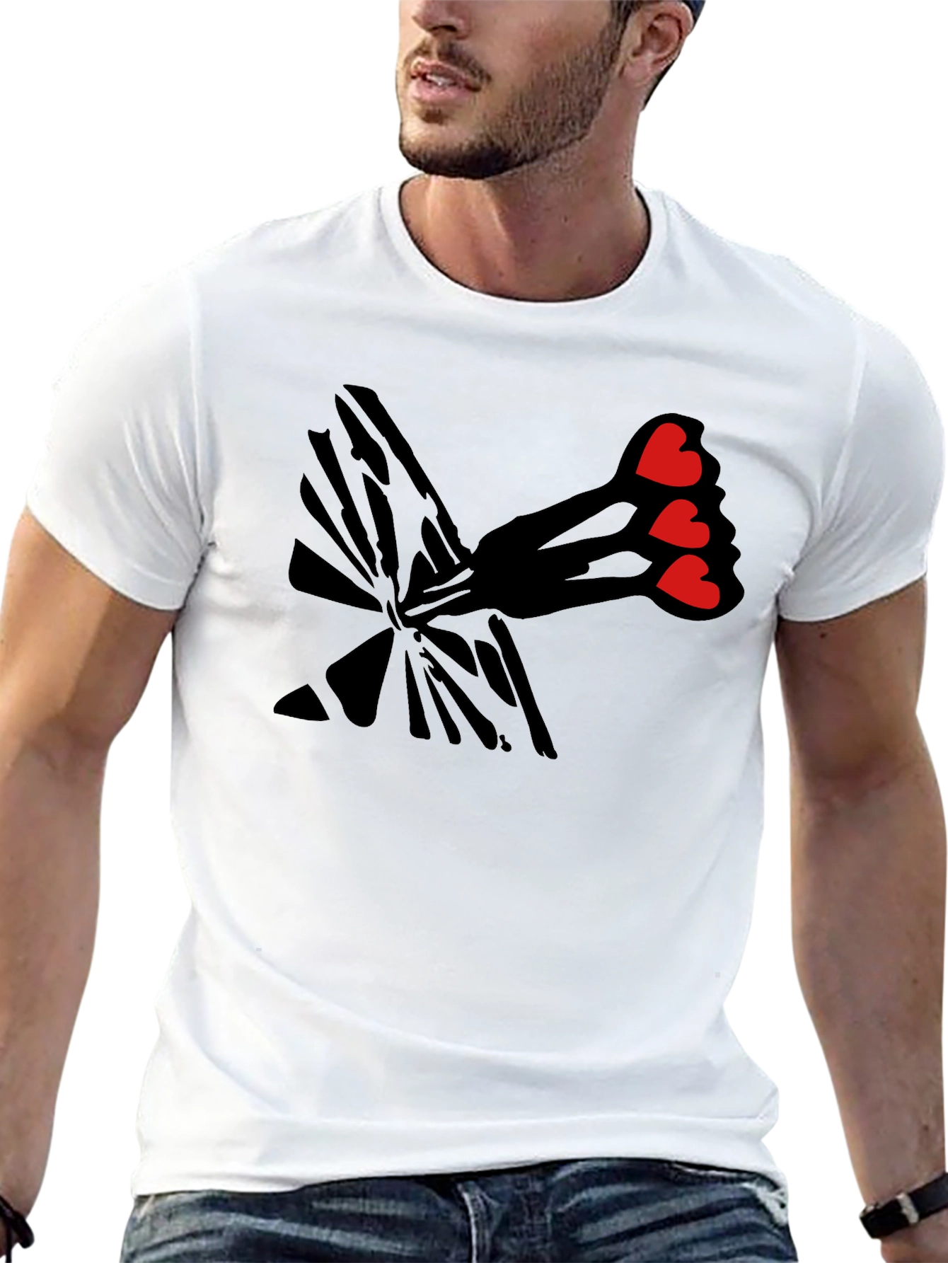 Black Heart Dart T-Shirt - Love Target view 13