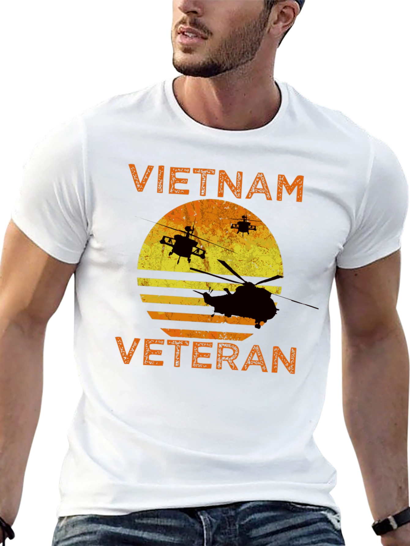 Black Vietnam Veteran Graphic T-Shirt view 13