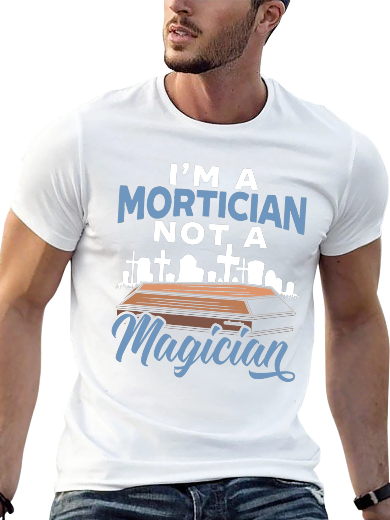 Black Mortician T-Shirt - I'm a Mortician Not a Magician view 13