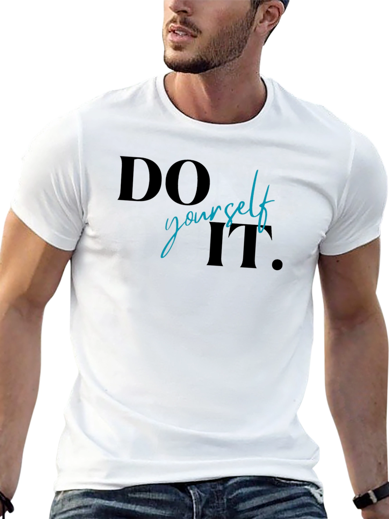 Black Do It Yourself Graphic Print T-Shirt view 13