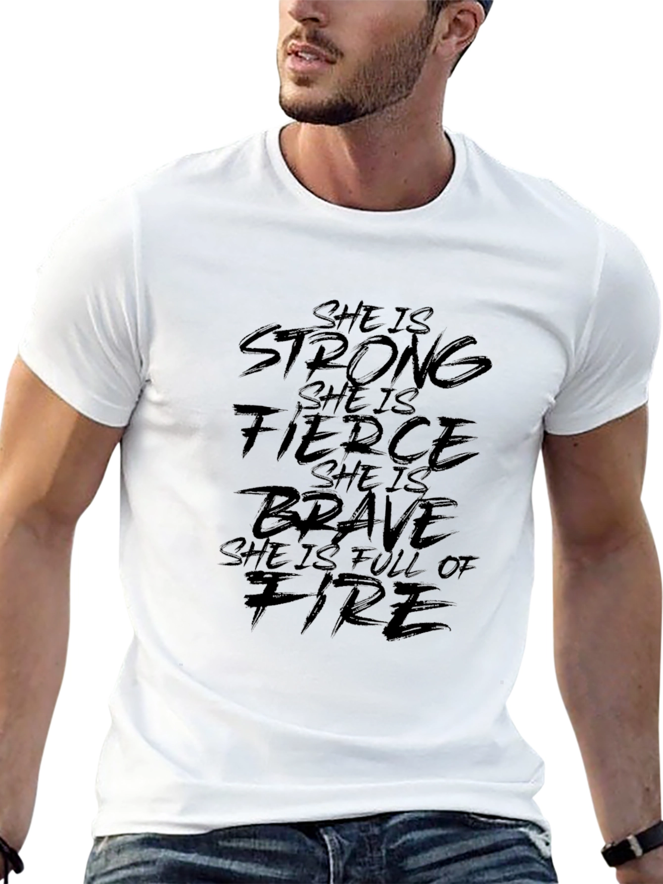 Black Empowering Women's T-Shirt: Strong, Fierce, Brave view 13