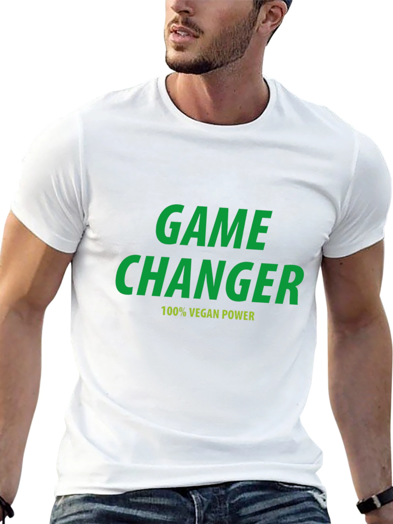 Black Vegan Power T-Shirt - Game Changer Tee view 13
