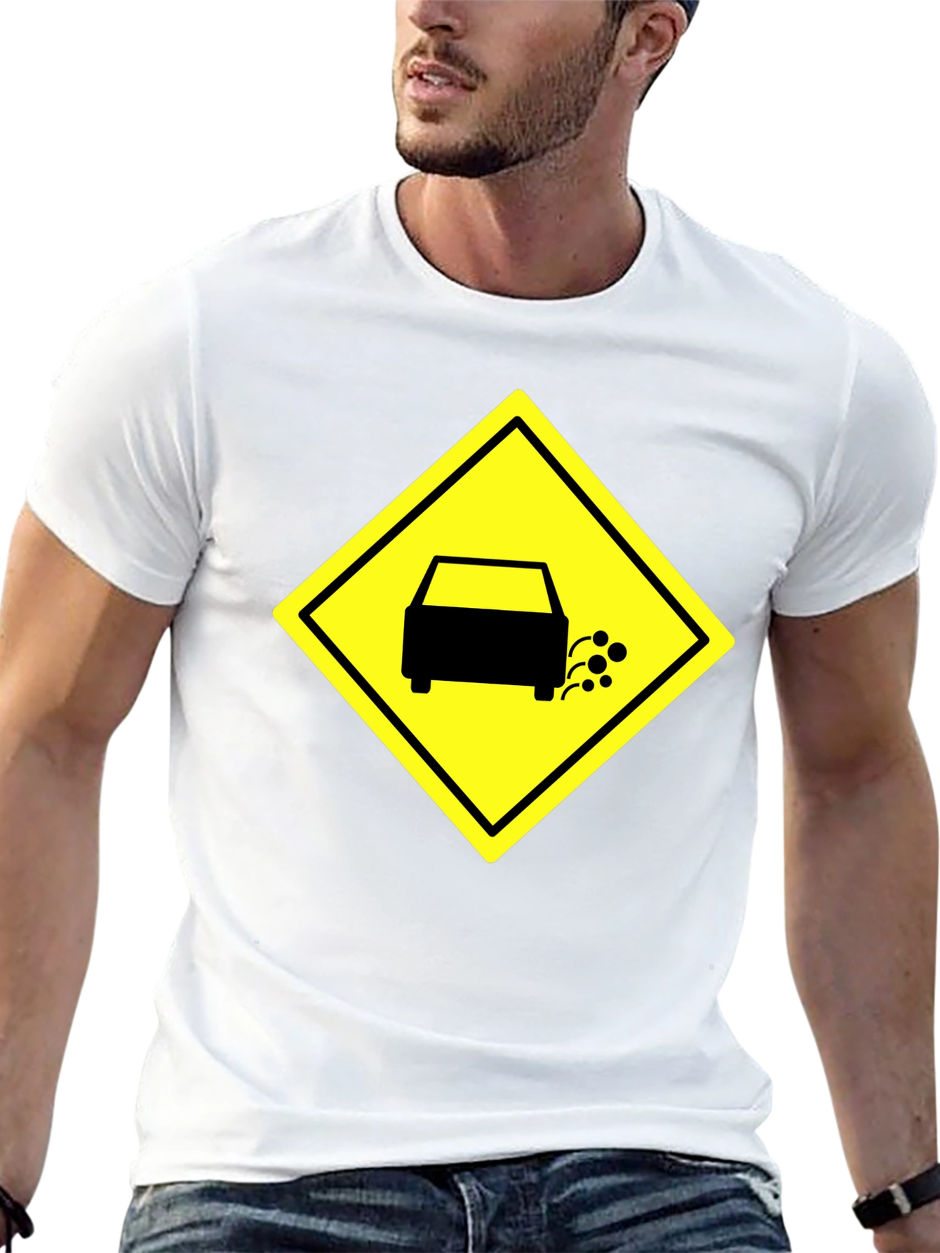 Black Funny Exhaust Fumes Car Humor Black T-Shirt view 13