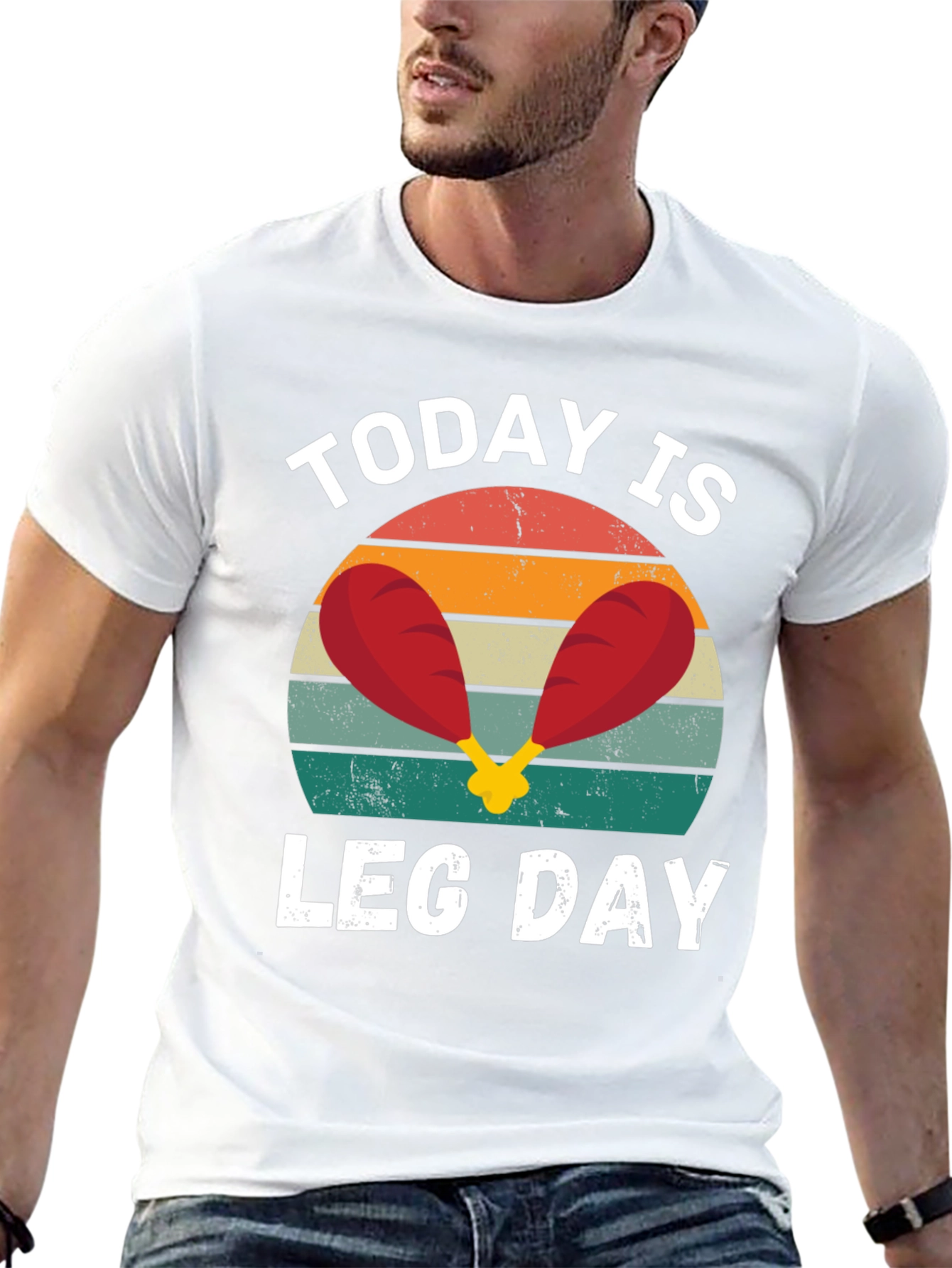 Black Today is Leg Day T-Shirt view 13