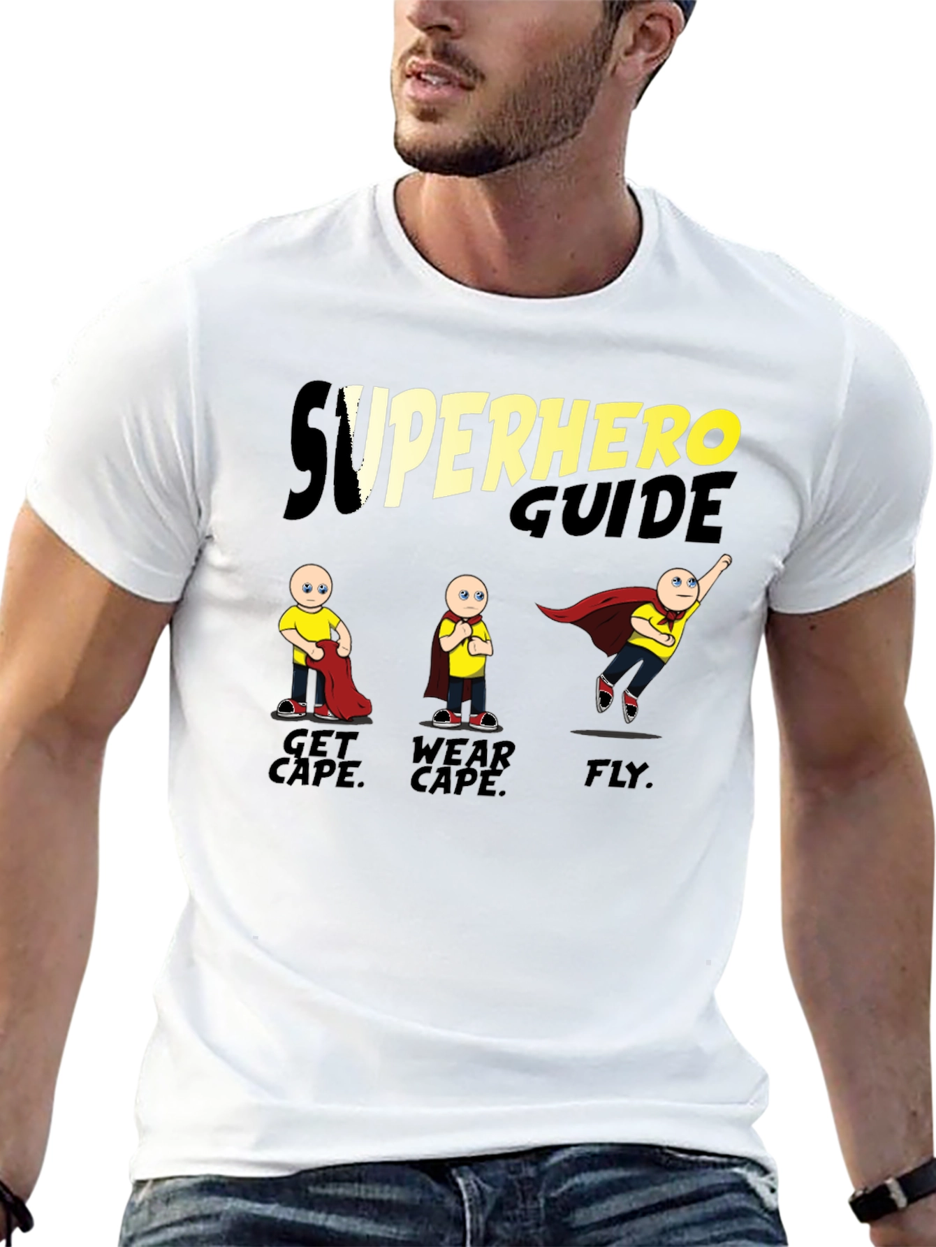 Black Superhero Guide T-Shirt view 13