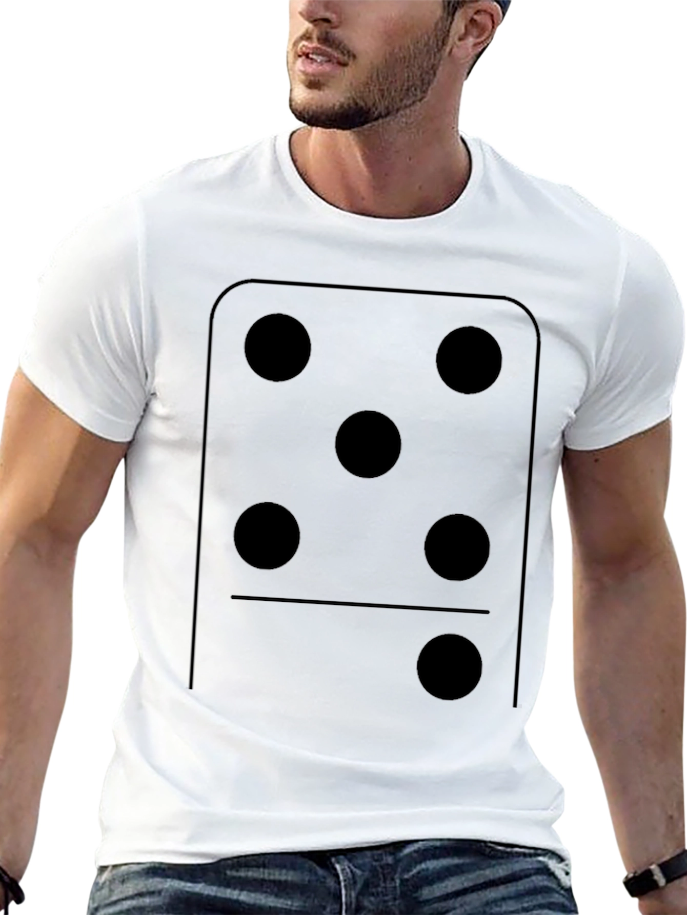 Black Domino Five T-Shirt - Classic Design view 13