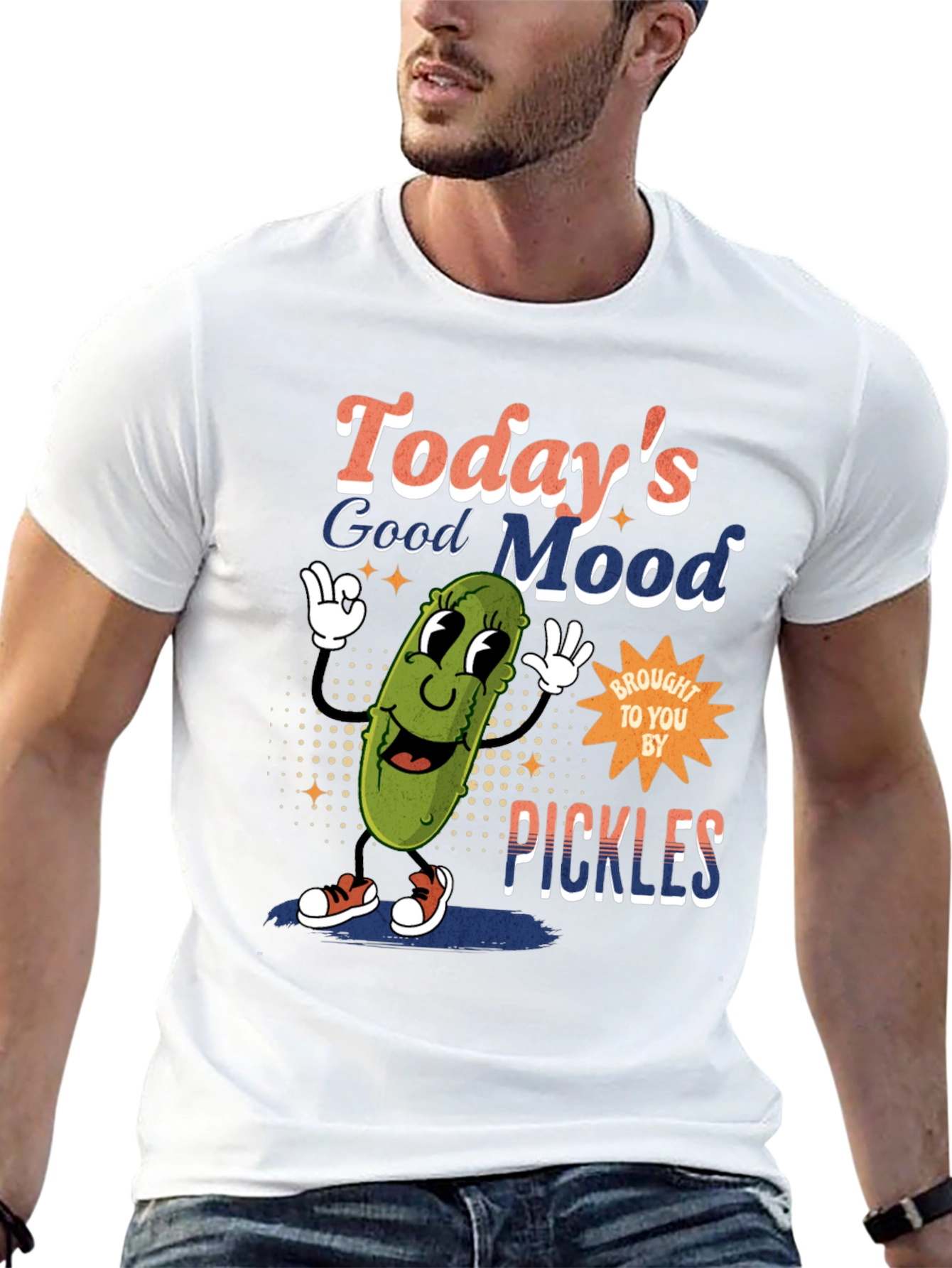 Black Funny Pickle Graphic T-Shirt - Today's Good Mood view 13