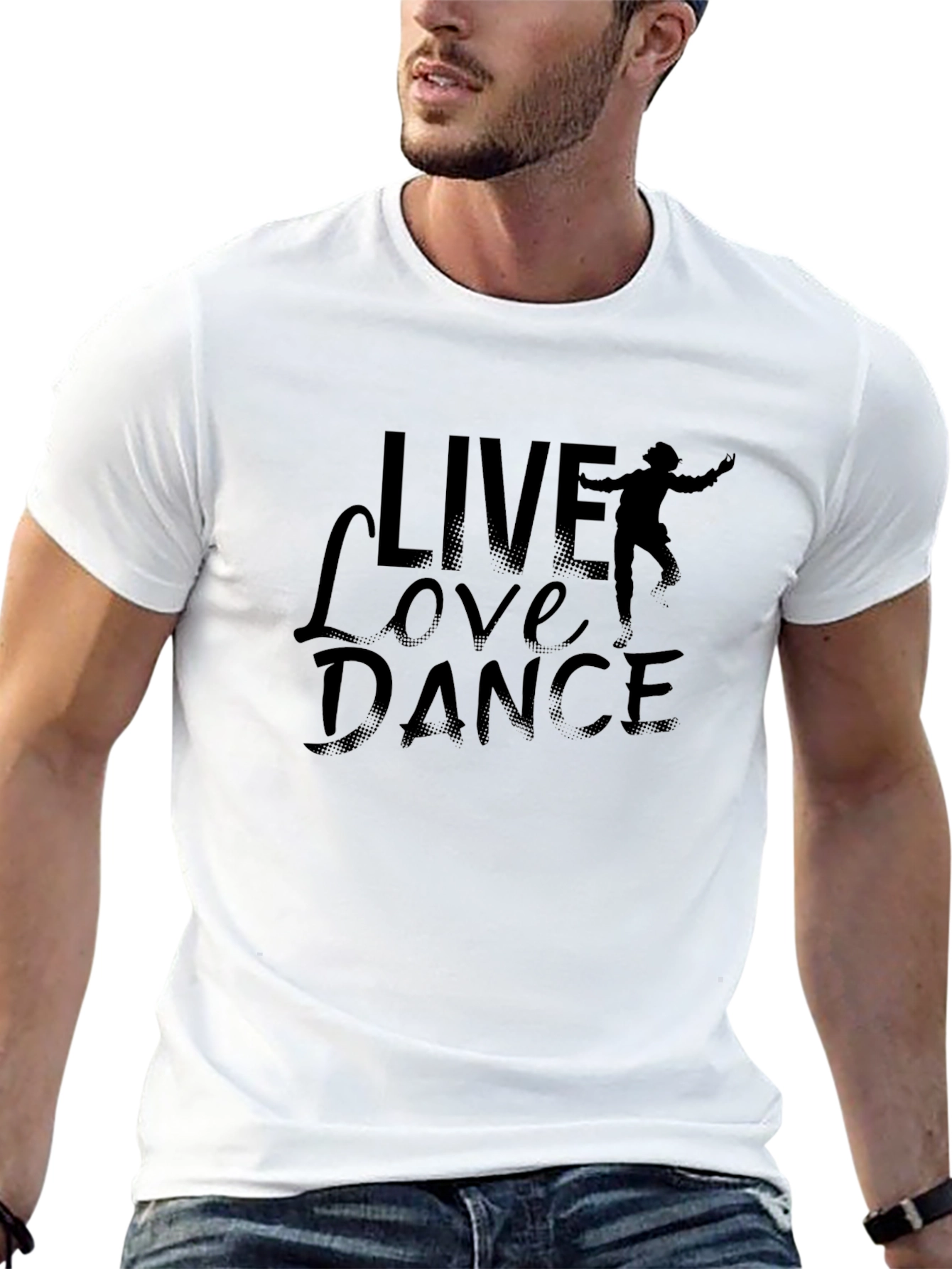 Black Live Love Dance Black T-Shirt view 13