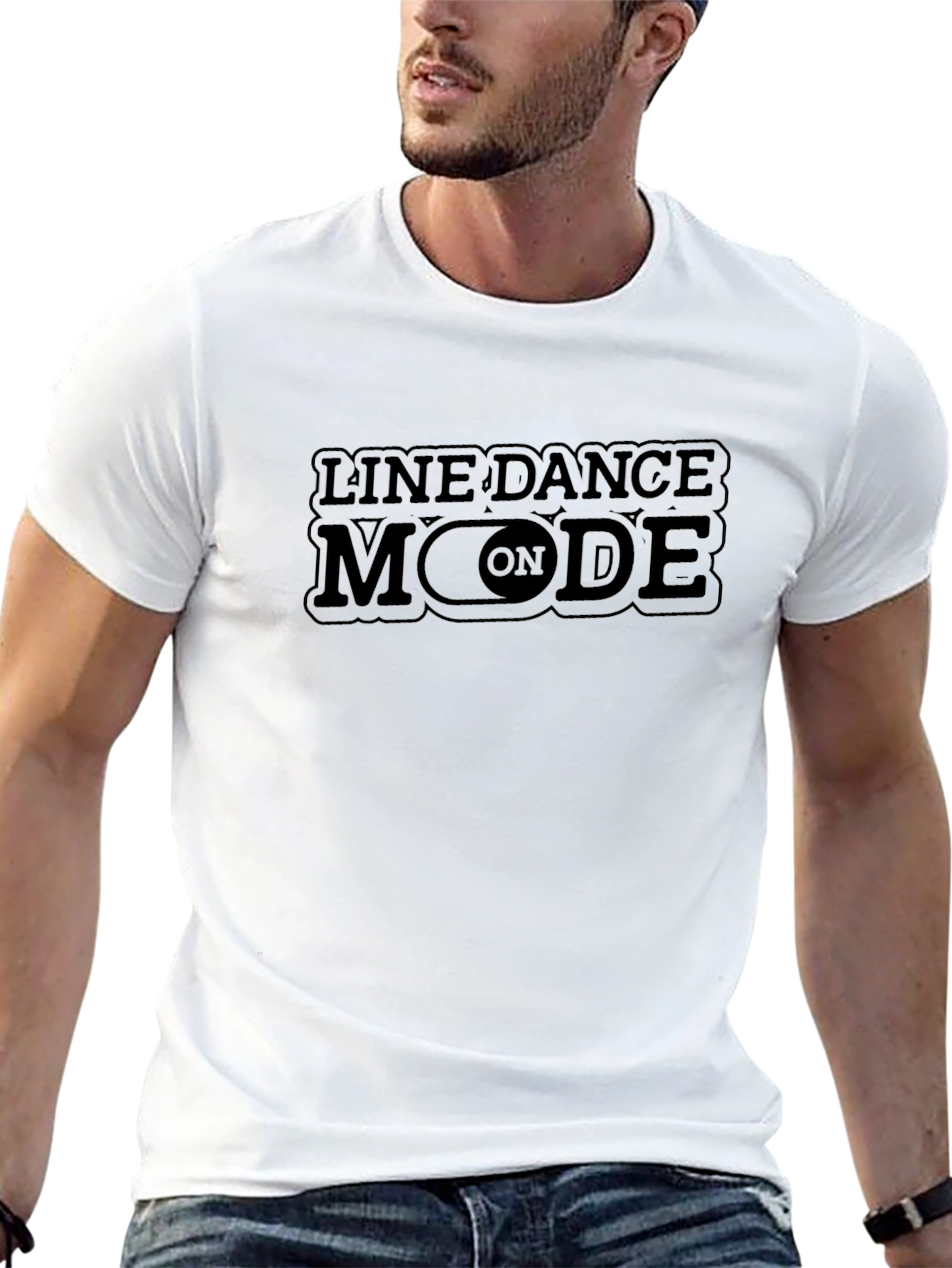 Black Line Dance Mode On Graphic T-Shirt view 13