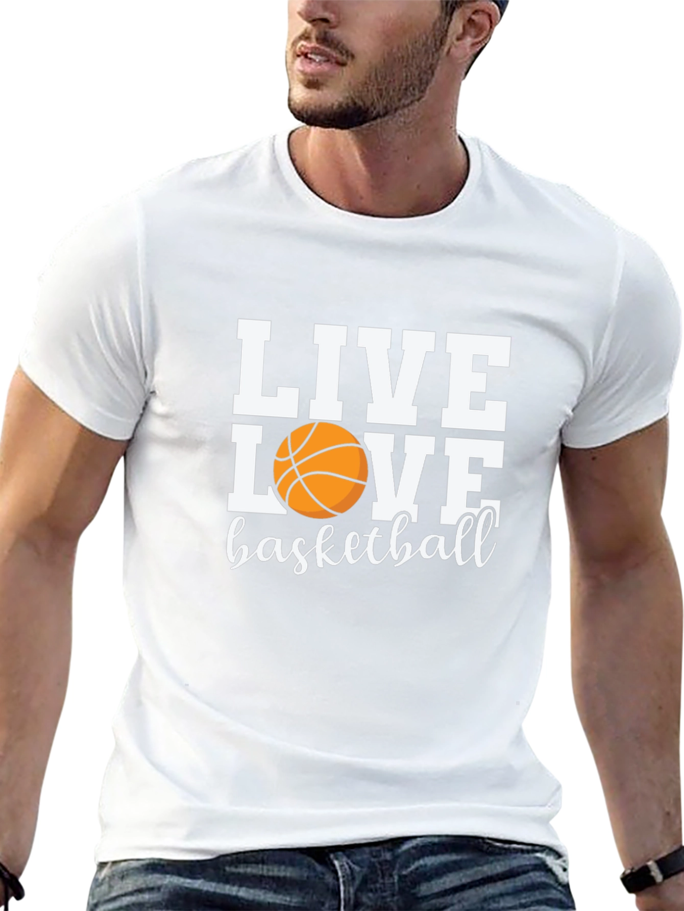 Black Live Love Basketball T-Shirt - Black Graphic Tee view 13