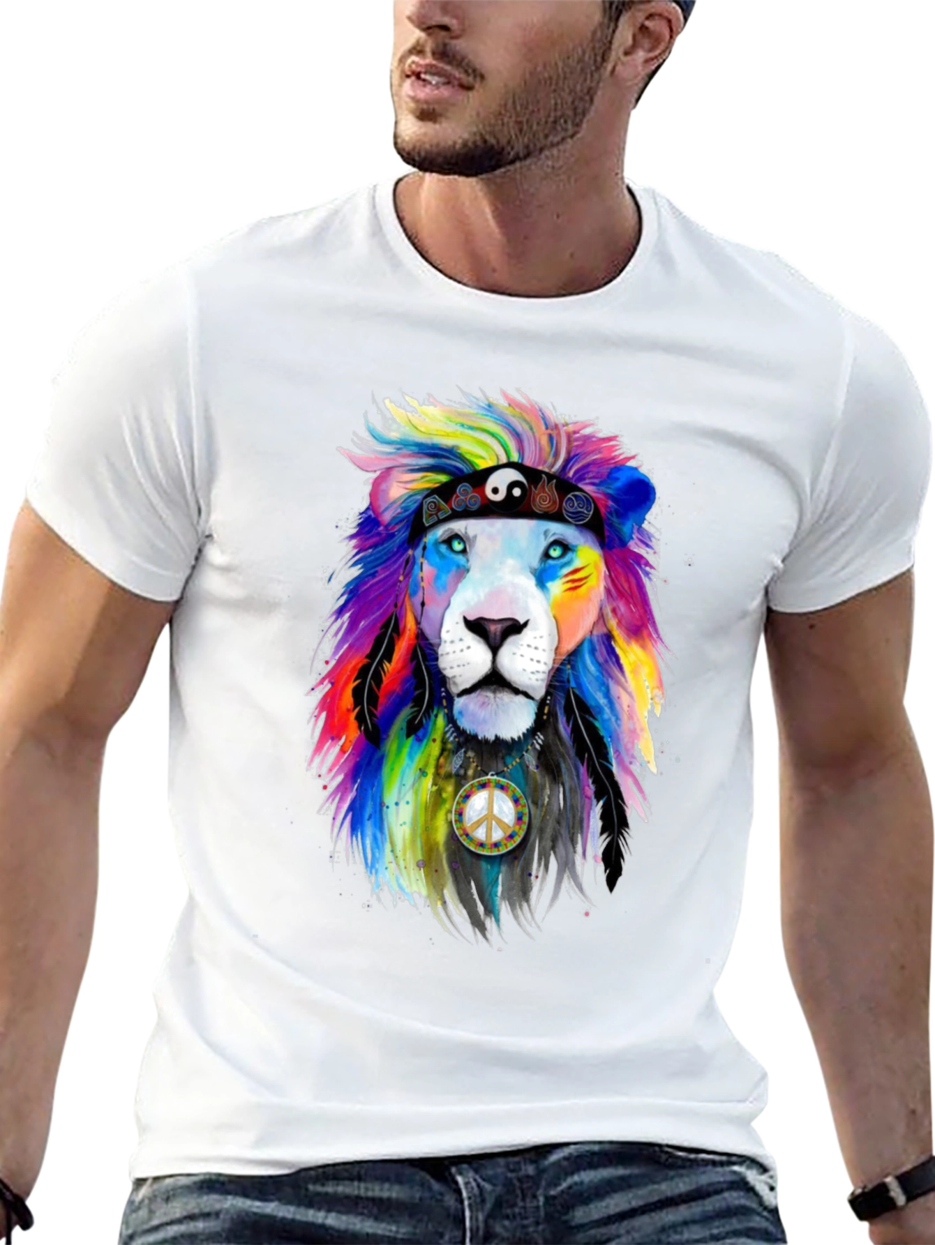Rainbow Lion Peace T-Shirt - 13